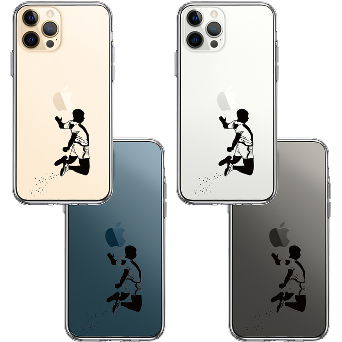 iPhone12Pro ケース クリア 走り幅跳び スマホケース 側面ソフト 背面ハード ハイブリッド-1