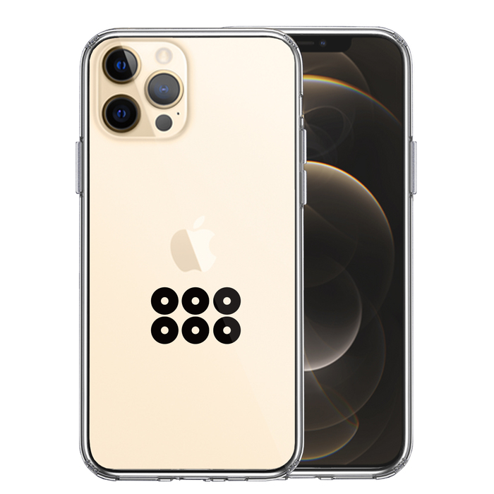 iPhone12Pro ケース クリア 真田 幸村 信繁 六文銭 スマホケース 側面ソフト 背面ハード ハイブリッド-0