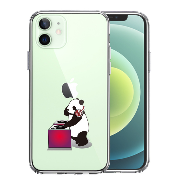 iPhone12mini case clear Panda DJ smartphone case side soft the back side hard hybrid -0