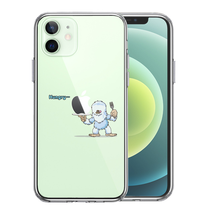 iPhone12 ケース クリア UMA イエティ 雪男 ？ スマホケース 側面ソフト 背面ハード ハイブリッド-0