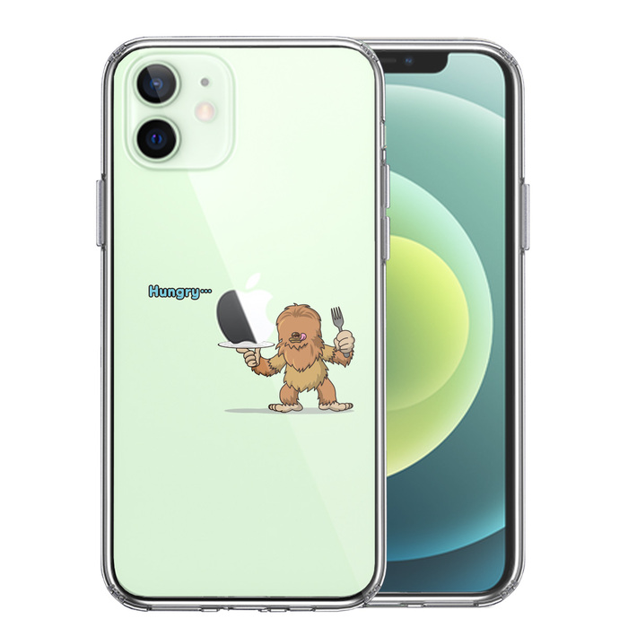 iPhone12 ケース クリア UMA ビッグフット 比婆ゴン ？ スマホケース 側面ソフト 背面ハード ハイブリッド-0