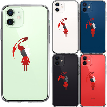 iPhone12 ケース クリア 頭部 寄生 生物 2 スマホケース 側面ソフト 背面ハード ハイブリッド-1