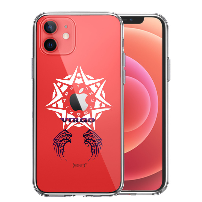 iPhone12 ケース クリア 乙女座 おとめ座 スマホケース 側面ソフト 背面ハード ハイブリッド-0