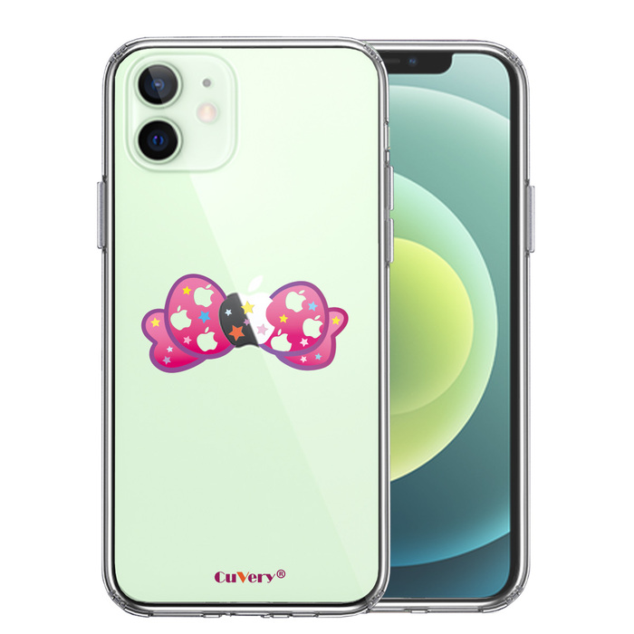 iPhone12 ケース クリア りぼん スマホケース 側面ソフト 背面ハード ハイブリッド UA14526313-9866-0