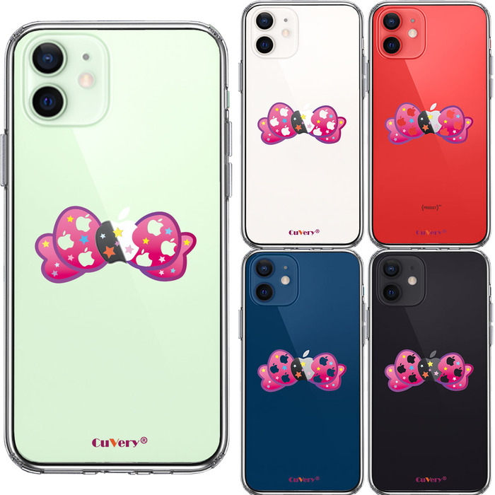 iPhone12 ケース クリア りぼん スマホケース 側面ソフト 背面ハード ハイブリッド UA14526313-9866-1