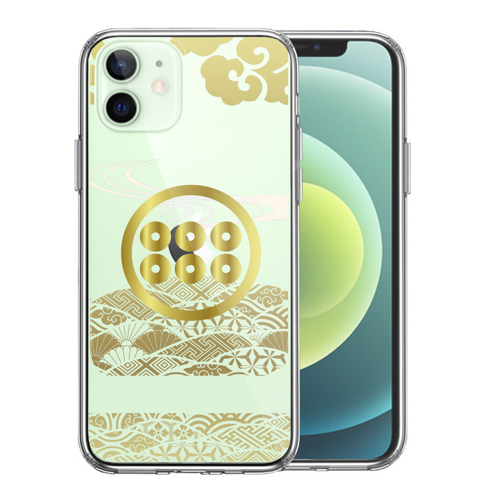 iPhone12 ケース クリア 真田 六文銭 スマホケース 側面ソフト 背面ハード ハイブリッド-0