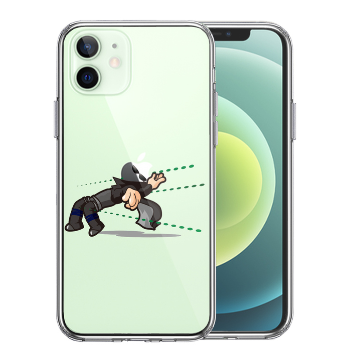 iPhone12 ケース クリア 映画パロディ MATRISK 2 スマホケース 側面ソフト 背面ハード ハイブリッド-0