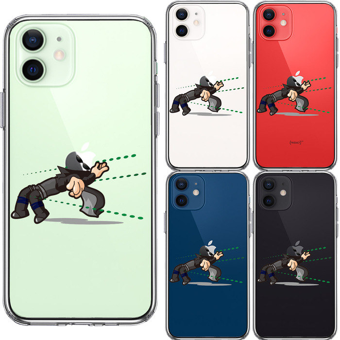 iPhone12 ケース クリア 映画パロディ MATRISK 2 スマホケース 側面ソフト 背面ハード ハイブリッド-1