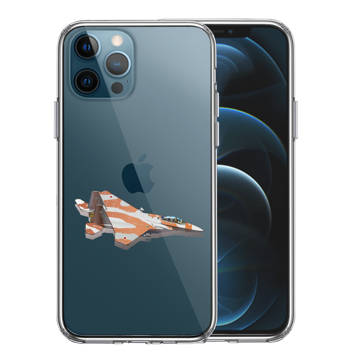 iPhone12Pro ケース クリア 航空自衛隊 F-15J アグレッサー6 スマホケース 側面ソフト 背面ハード ハイブリッド-0