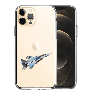 iPhone12Pro ケース クリア 航空自衛隊 F-15J アグレッサー5 スマホケース 側面ソフト 背面ハード ハイブリッド-0