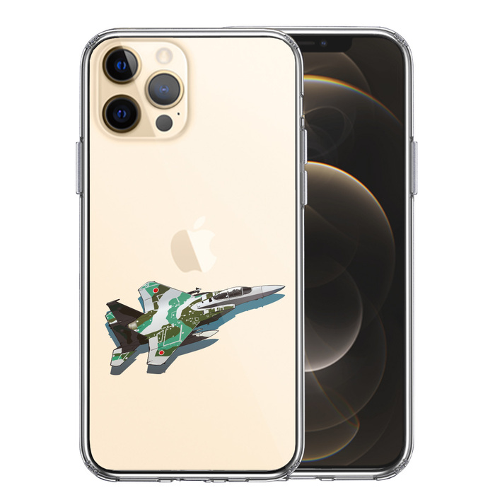 iPhone12Pro ケース クリア 航空自衛隊 F-15J アグレッサー2 スマホケース 側面ソフト 背面ハード ハイブリッド-0