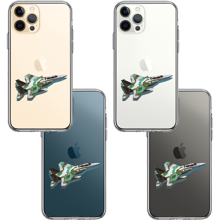 iPhone12Pro ケース クリア 航空自衛隊 F-15J アグレッサー2 スマホケース 側面ソフト 背面ハード ハイブリッド-1