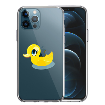 iPhone12Pro ケース クリア あひるちゃん スマホケース 側面ソフト 背面ハード ハイブリッド-0