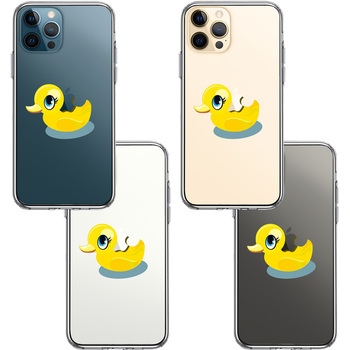 iPhone12Pro ケース クリア あひるちゃん スマホケース 側面ソフト 背面ハード ハイブリッド-1