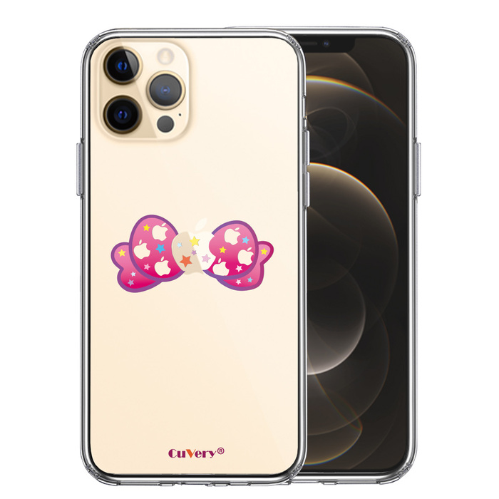 iPhone12Pro ケース クリア りぼん スマホケース 側面ソフト 背面ハード ハイブリッド UA14525874-9966-0