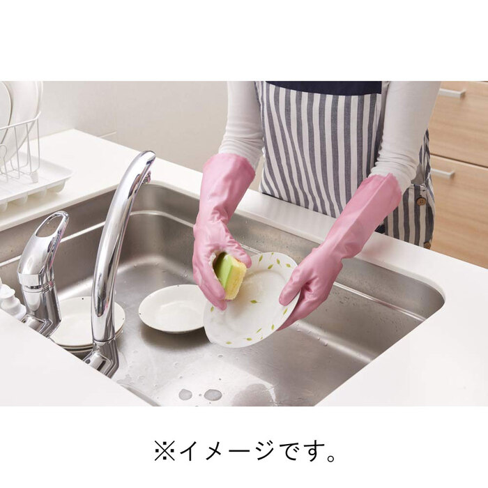 ショーワ ナイスハンド さらっとタッチ セミロング パールピンク Mサイズ 10個セット-2
