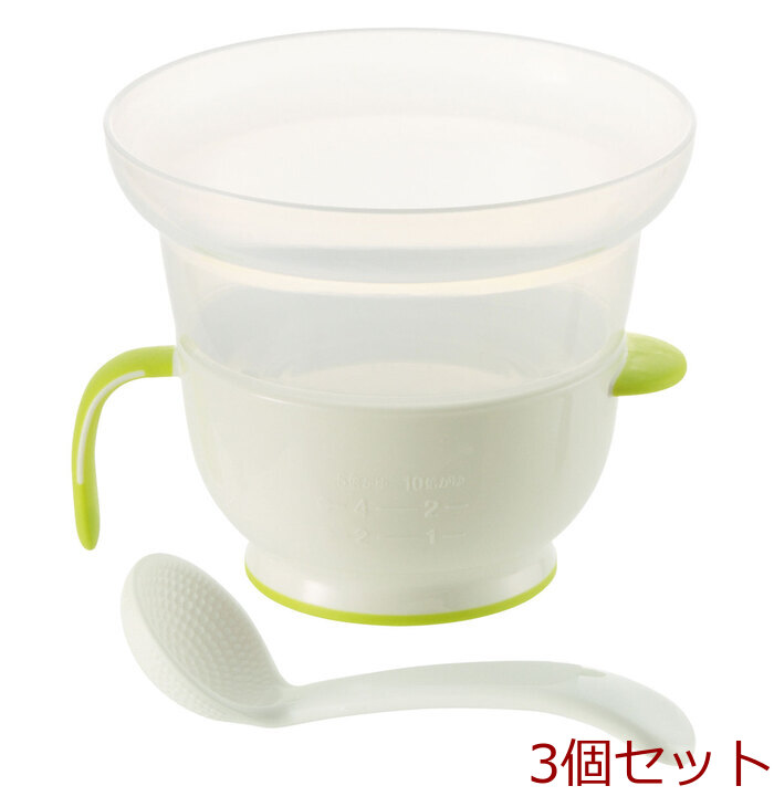 リッチェル 電子レンジ用おかゆクッカーR 3個セット-0