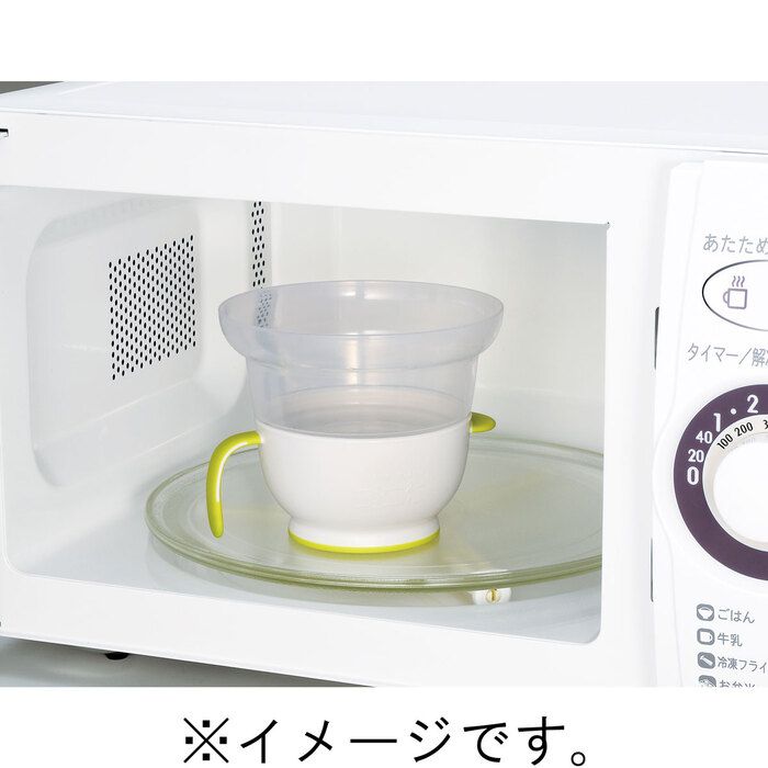 リッチェル 電子レンジ用おかゆクッカーR 3個セット-3