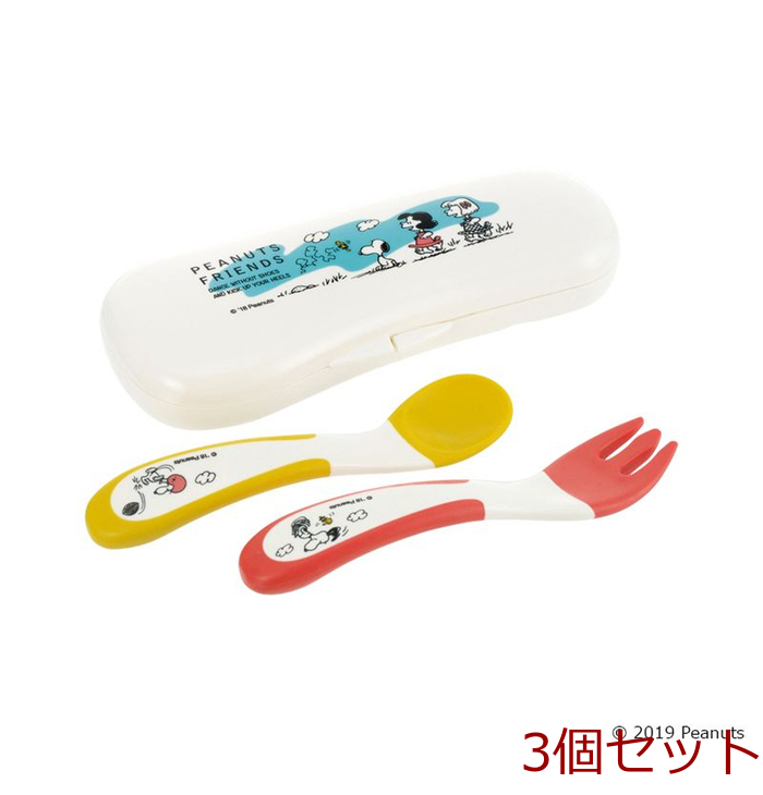  Ricci .ru Peanuts collection soft .... spoon Fork case attaching 3 piece set -0