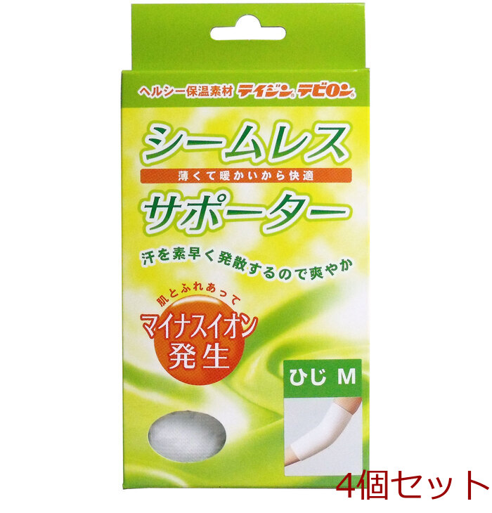 シームレスサポーター ひじ用 Ｍサイズ １枚入 KE13315526-3664 ×4セット-0