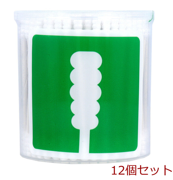 ＵＤ綿棒 スパイラル綿棒 凸凹型 紙軸 抗菌加工 ２００本入 12セット-0