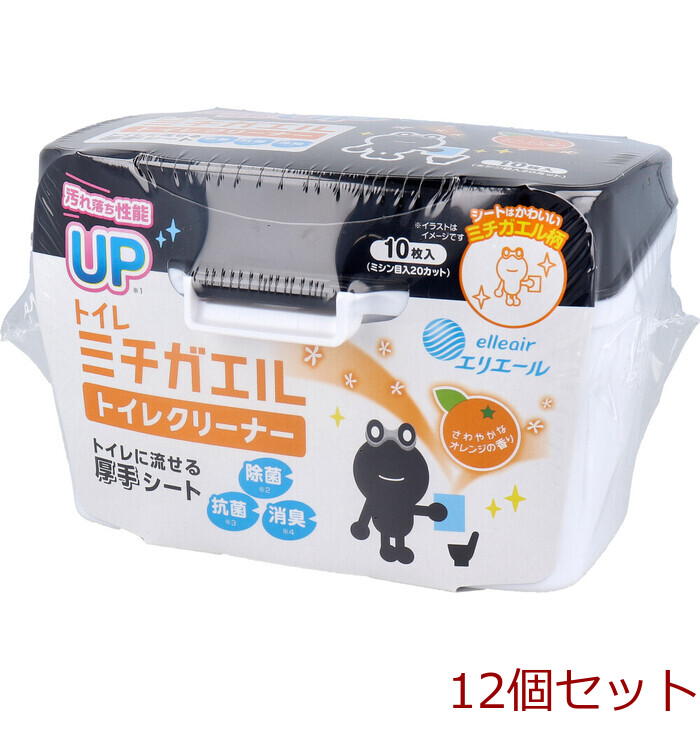 エリエール ミチガエルトイレクリーナー 本体 １０枚入 12個セット-0