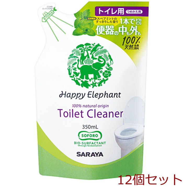 ハッピーエレファント 泡トイレクリーナー 詰替用 ３５０ｍＬ 12個セット-0