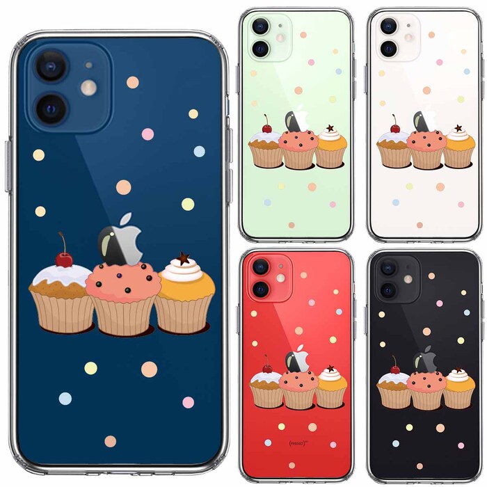 iPhone12mini case clear cupcake 2 smartphone case side soft the back side hard hybrid -1