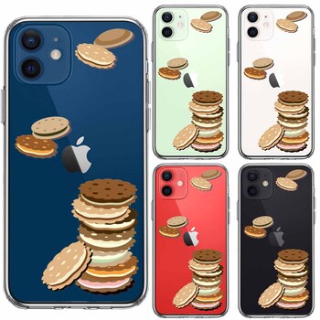 iPhone12 ケース クリア ビスケット スマホケース 側面ソフト 背面ハード ハイブリッド-1