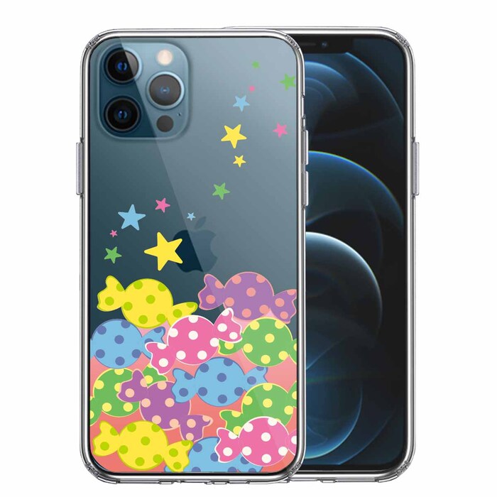 iPhone12Pro ケース クリア キャンディ 2 スマホケース 側面ソフト 背面ハード ハイブリッド-0