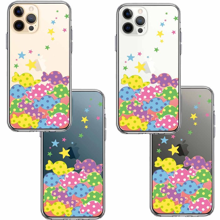 iPhone12Pro ケース クリア キャンディ 2 スマホケース 側面ソフト 背面ハード ハイブリッド-1