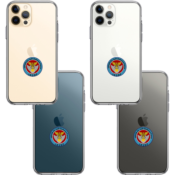 iPhone12Pro ケース クリア 航空自衛隊 エンブレム スマホケース 側面ソフト 背面ハード ハイブリッド-1