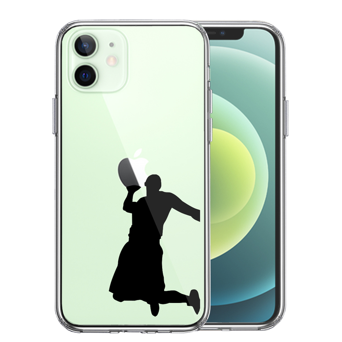 iPhone12 ケース クリア バスケットボール ダンクシュート２ スマホケース 側面ソフト 背面ハード ハイブリッド-0