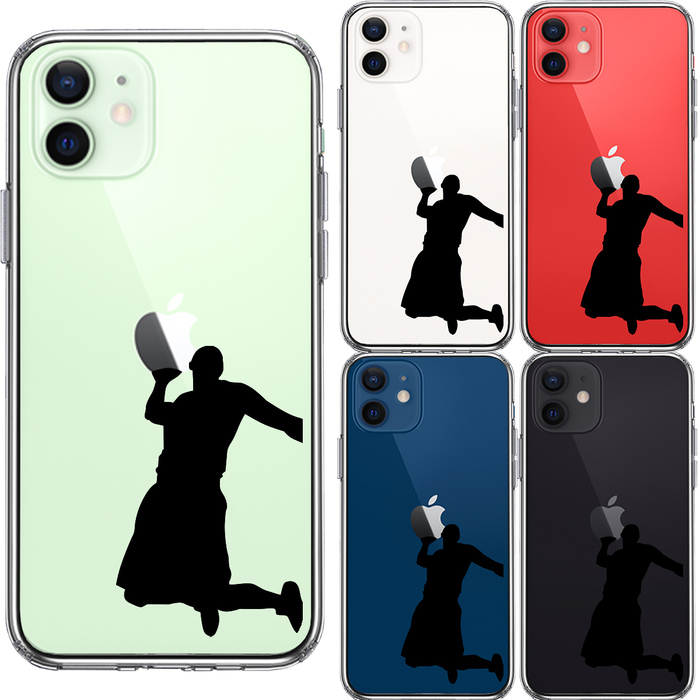 iPhone12 ケース クリア バスケットボール ダンクシュート２ スマホケース 側面ソフト 背面ハード ハイブリッド-1