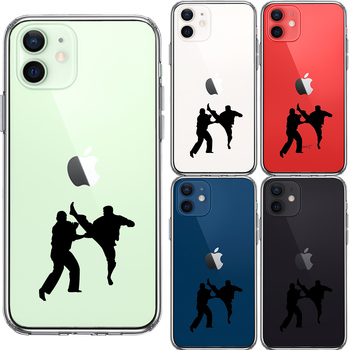 iPhone12 ケース クリア 空手２ スマホケース 側面ソフト 背面ハード ハイブリッド-1
