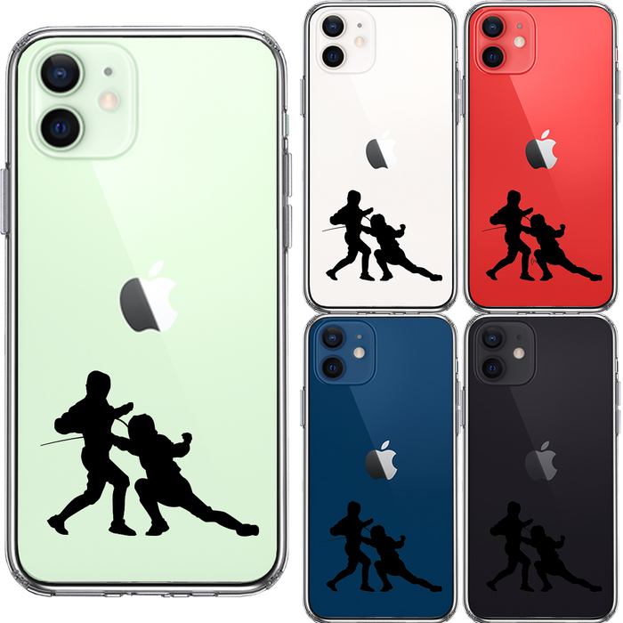 iPhone12 ケース クリア フェンシング スマホケース 側面ソフト 背面ハード ハイブリッド-1