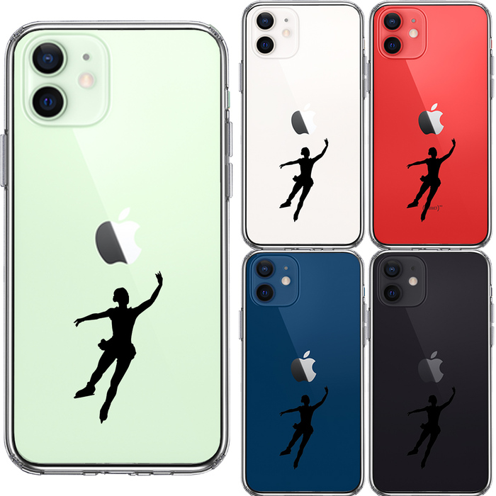 iPhone12 ケース クリア フィギアスケート 女子 スマホケース 側面ソフト 背面ハード ハイブリッド-1
