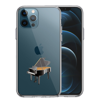 iPhone12Pro ケース クリア ピアノ スマホケース 側面ソフト 背面ハード ハイブリッド-0