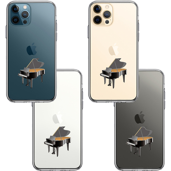 iPhone12Pro ケース クリア ピアノ スマホケース 側面ソフト 背面ハード ハイブリッド-1