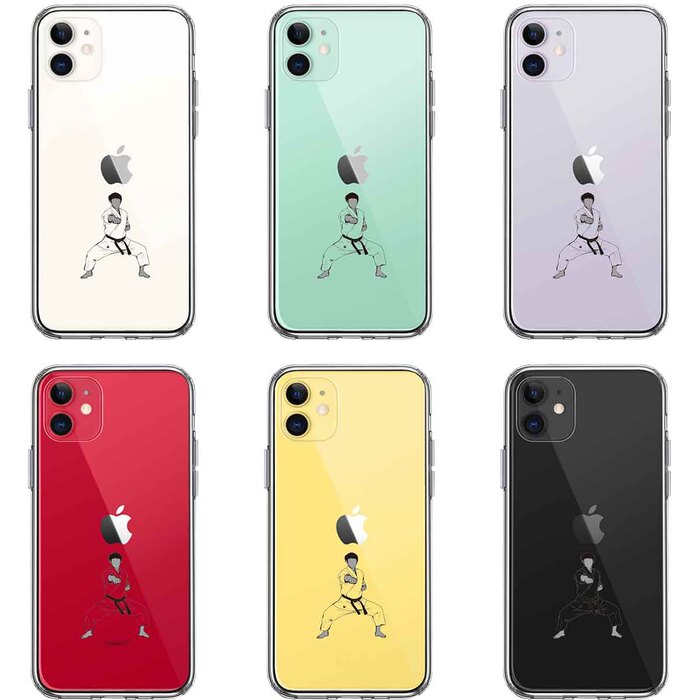 iPhone11 ケース クリア空手 スマホケース 側面ソフト 背面ハード ハイブリッド-1
