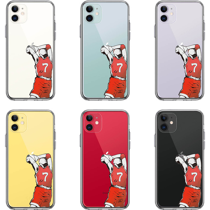 iPhone11 ケース クリアバスケットボール ダンク４ スマホケース 側面ソフト 背面ハード ハイブリッド-1