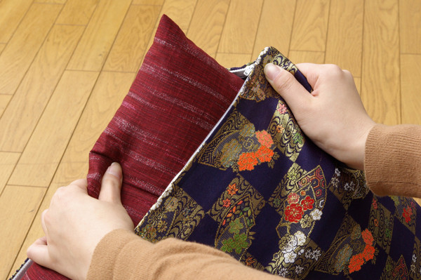 金襴御前 仏前 座布団カバー 京扇 きょうおうぎ カバー 約57×62cm 銘仙判55×59cm用-5