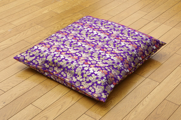 金襴御前 仏前 座布団カバー 春祐 しゅんゆう カバー 約62×64cm 八端判59×63cm用-0