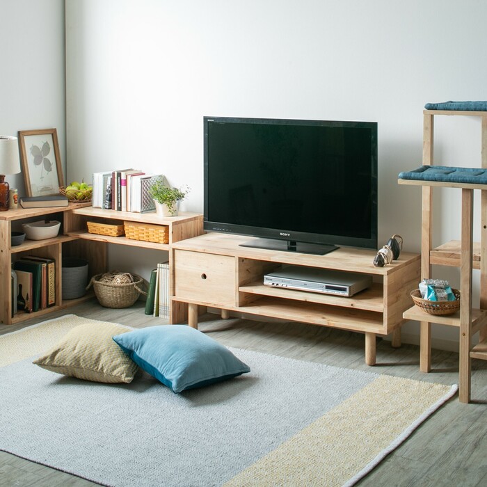 114TVボード 天然木をふんだんに使ったナチュラルシリーズ 組立
