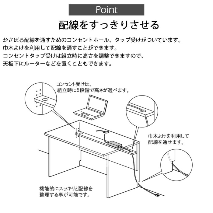 ワークデスク 幅140cm WDS ME140 DBR :KN5969242-1774:まるっと