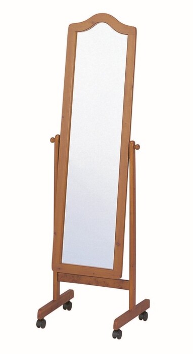 木製スタンドミラー アンティーク風 高さ約150cm P121-0