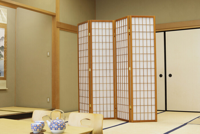  Japanese style partitioning screen 4 ream height 180cm JP-L180-4 BR Brown -1