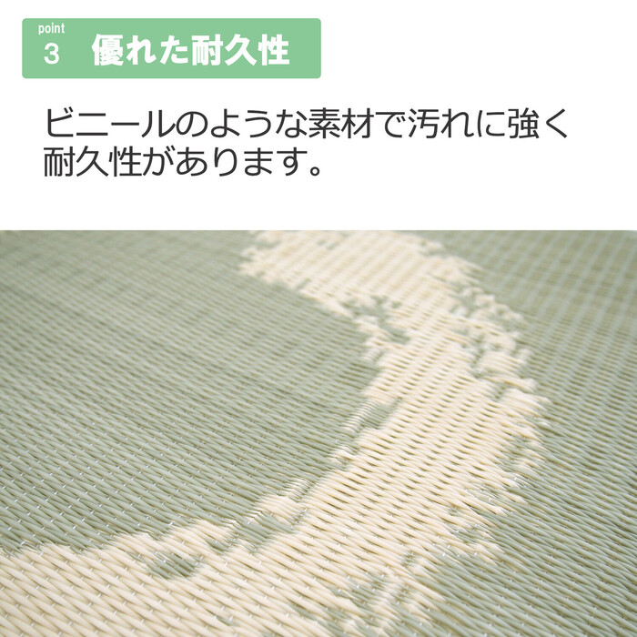 PO織込座布団 円相 えんそう グリーン 約55×55cm 2個セット-4