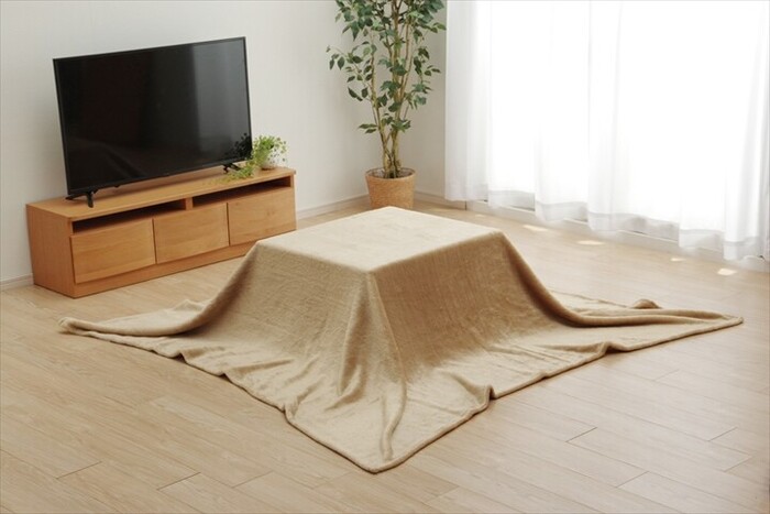 こたつ布団用 約200×200cm 中掛け毛布 洗える アクリル アクリル中掛 フラット-5