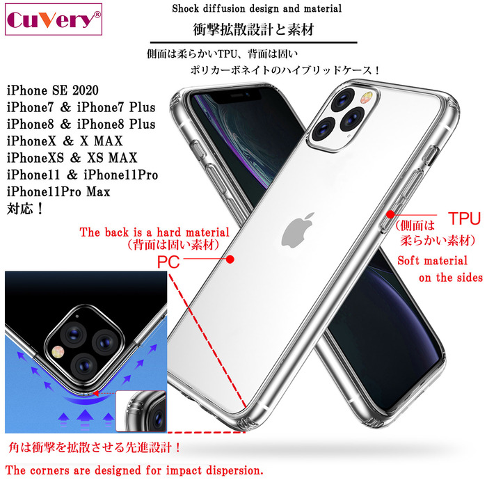 iPhone11pro ケース クリア カバー ヒョウ柄 豹 レオパード柄 ピンク スマホケース 側面ソフト 背面ハード ハイブリッド-4